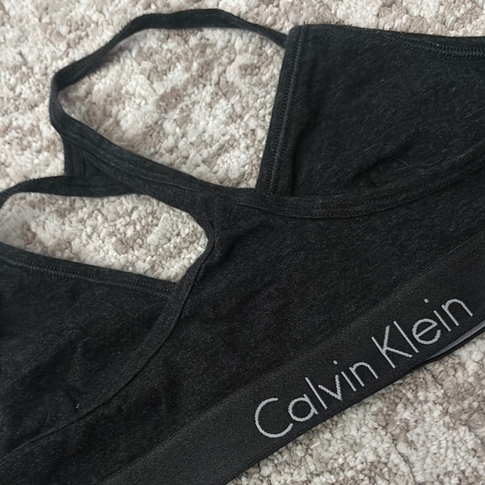 Calvin Klein DARK HEATHER GRAY Bralette - Picture 6 of 9